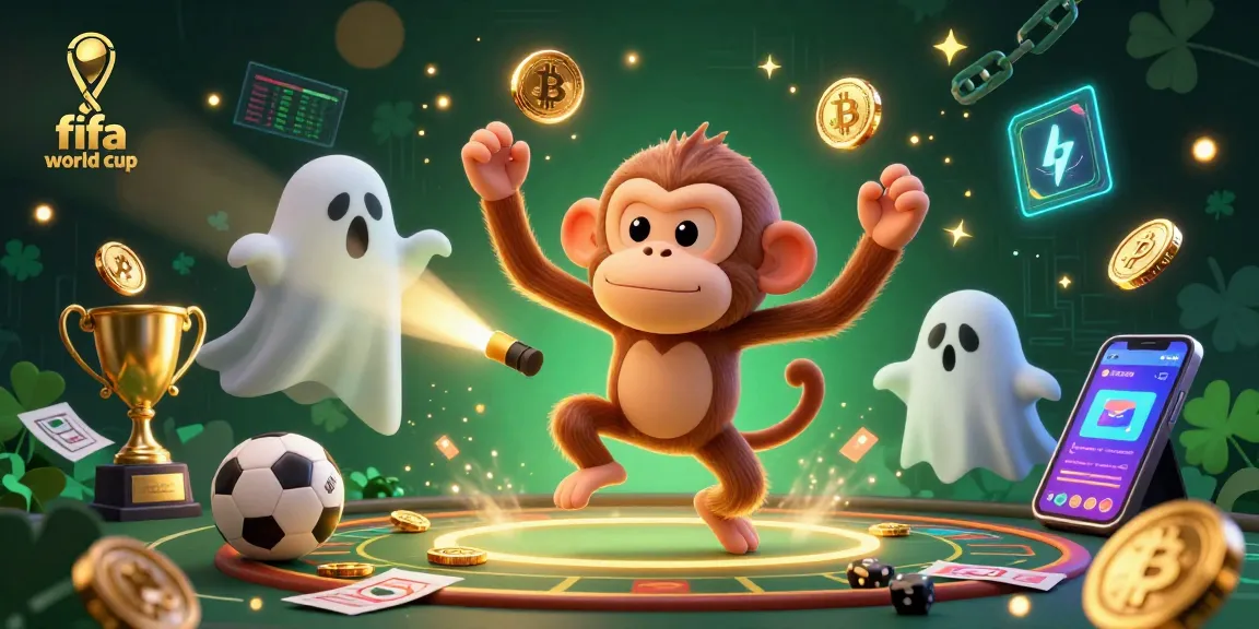 Catch the excitement of the FIFA World Cup with dynamic sports betting scenes, featuring playful characters and vibrant elements.
