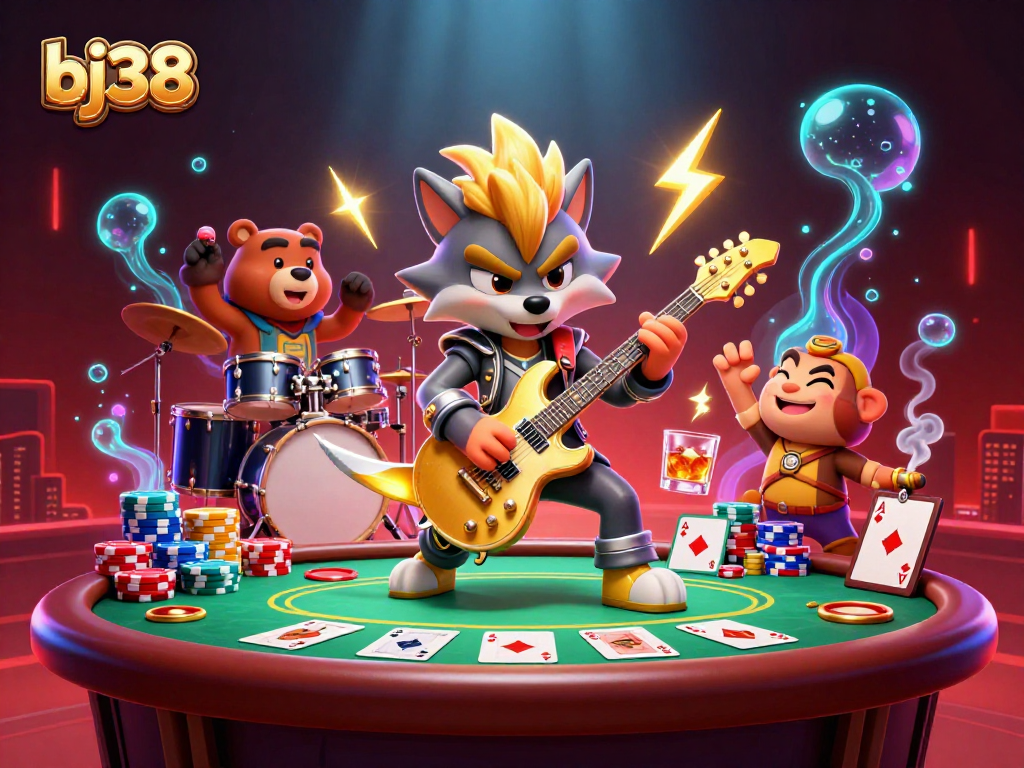 Experience thrilling gameplay at bj38 with dynamic visuals of our rock star wolf and poker action.