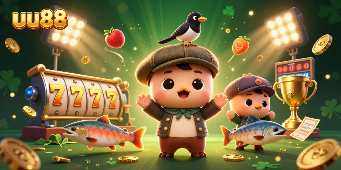 Place bets and enjoy fun as uu88 brings a playful 3D casino scene to life with charming characters.