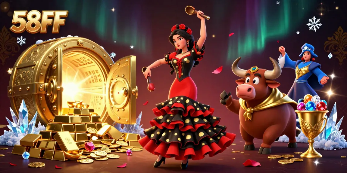 Experience the thrill of 58FF with vibrant casino elements and a festive atmosphere.