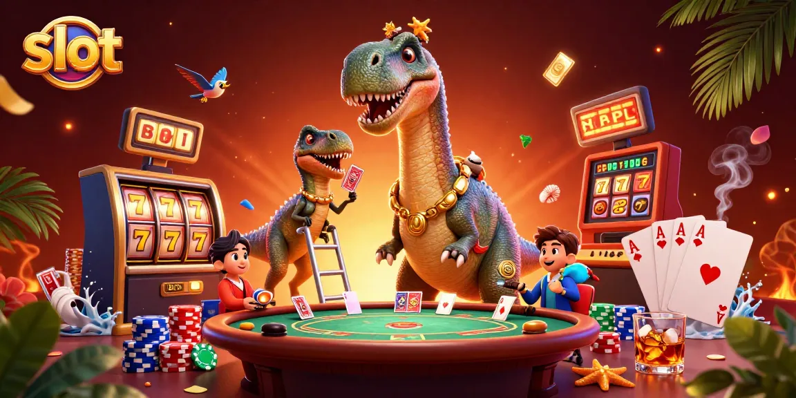 Spin vibrant slot machines amidst a whimsical casino scene with engaging characters.