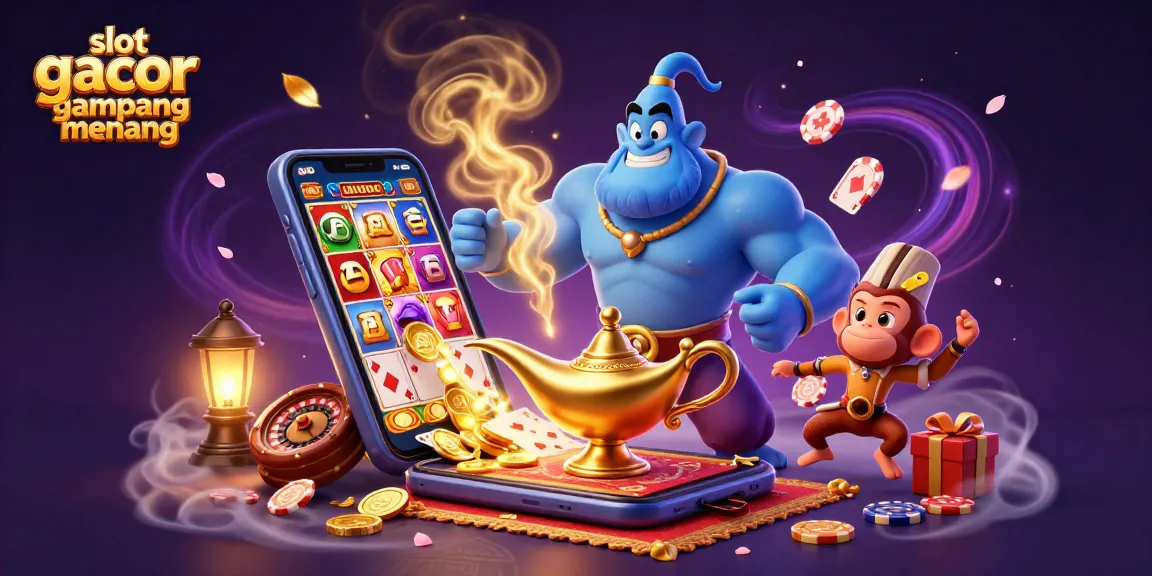 Experience slot gacor gampang menang with immersive visuals of a magical scene filled with characters and slot game elements.