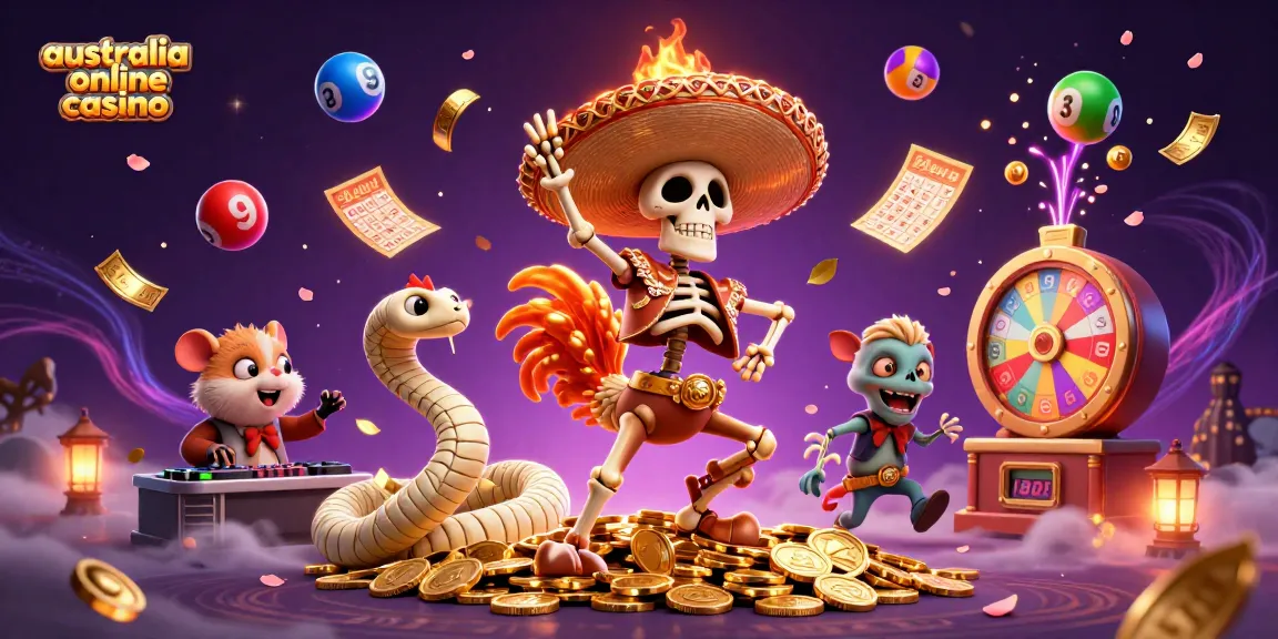 Experience the excitement of the australia online casino with vibrant characters and dynamic elements.