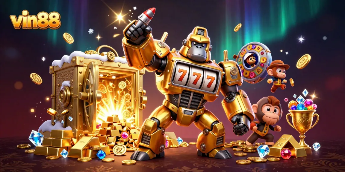 Experience thrilling wins with vin88's 3D mech slots bursting with treasures and excitement!